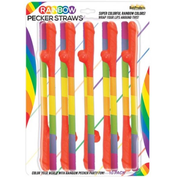 Sorbetes en Forma de Pene Rainbow 10pcs - Color Arcoiris
