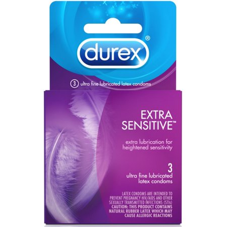 Condones Durex Extra Sensitivo (paq. 3).